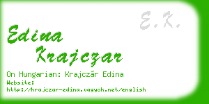edina krajczar business card