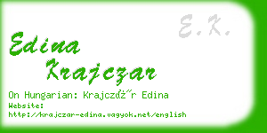 edina krajczar business card